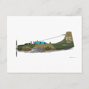 Cartão Postal Douglas A-1E Skyraider