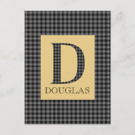 Cartão Postal Douglas Tartan Monograma D
