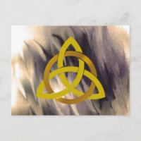 Dourado Cream Trinity Knot Celular Watercolor