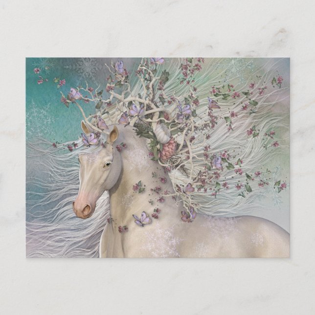 Cartão postal Dourado de inverno (Frente)