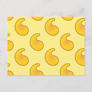 Cartão Postal Dourado e amarelo-banana