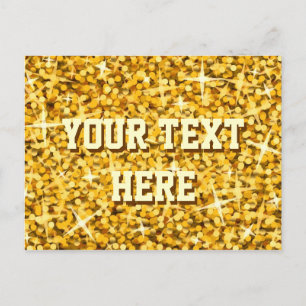 Cartão postal "Dourado" 'Seu Texto'