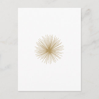 Cartão Postal Dourado Sputnik Starburst