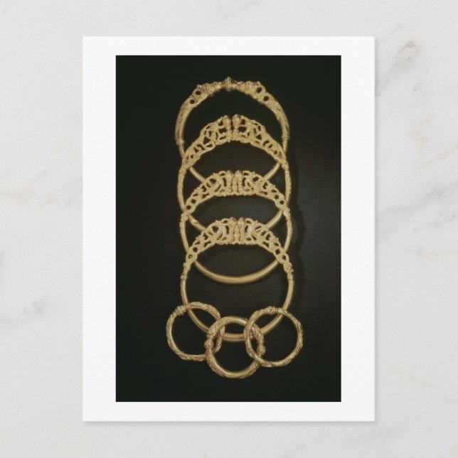 Cartão Postal Dourados braceletes do tesouro de Ertsfield, 4º ce (Frente)