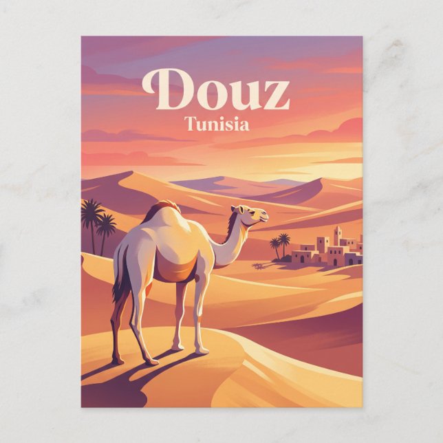 Cartão Postal Douz, Tunísia (Frente)