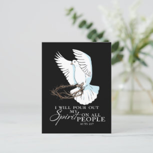 Cartão Postal Dove Bird, Eu Irei Tirar Meu Espírito Em Todas As