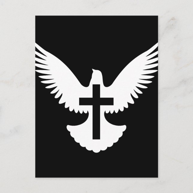Cartão Postal Dove com Cruz (Frente)