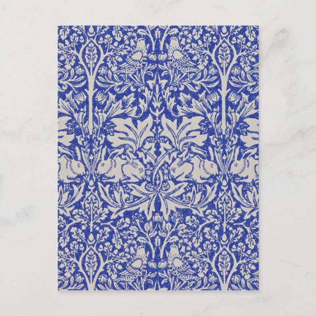 Cartão Postal Dove e Coelho, William Morris (Frente)