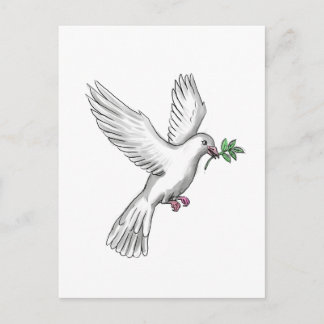 Cartão Postal Dove Olive Leaf Tattoo