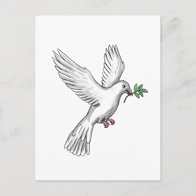Cartão Postal Dove Olive Leaf Tattoo (Frente)