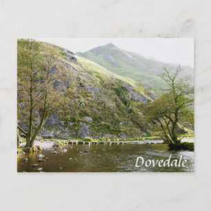 Cartão Postal Dovedale Derbyshire, fotografia do Peak District s