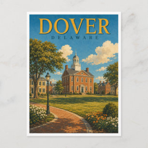 Cartão Postal Dover Delaware O Verde GeoSaga