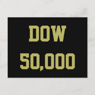 Cartão Postal Dow 50.000 Celebração do mercado de ações