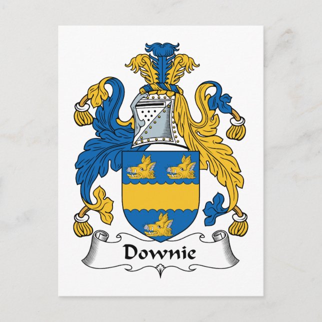 Cartão Postal Downie Family Crest (Frente)