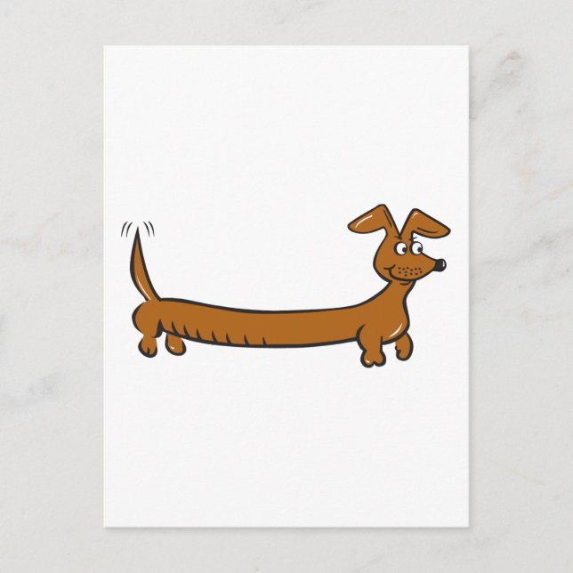 Cartão Postal Doxie Dachshund (Frente)