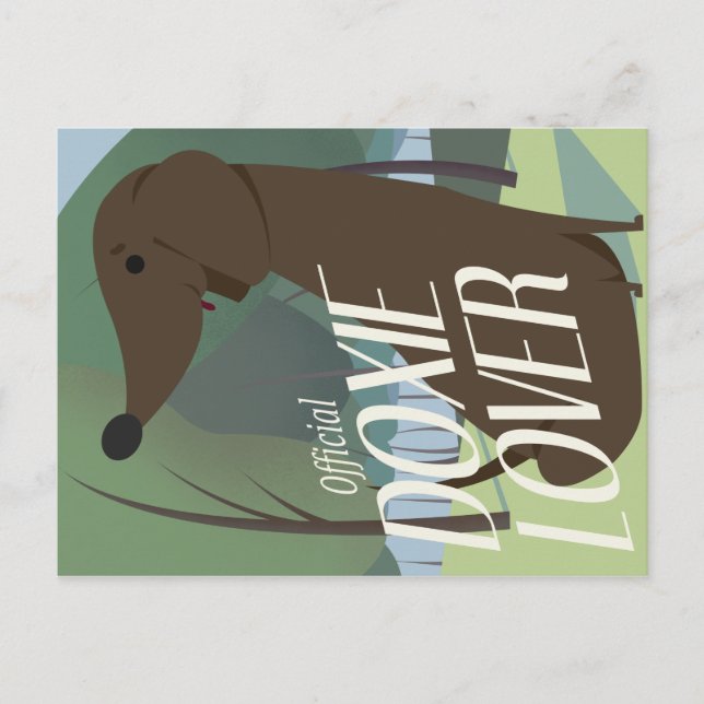 Cartão Postal "Doxie Lover Oficial", bonitinho dachshund (Frente)