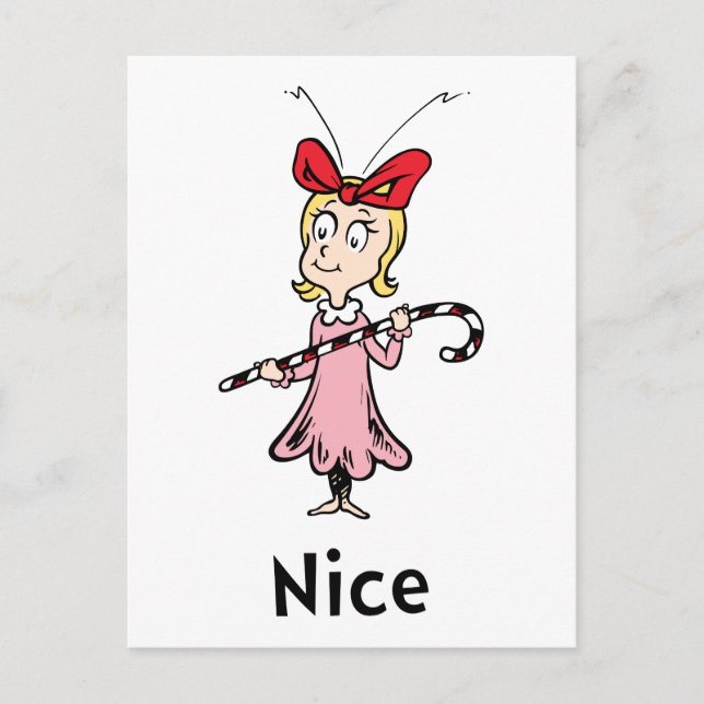 Cartão Postal Dr. Seuss | Cindy-Lou Quem é Simpática (Frente)