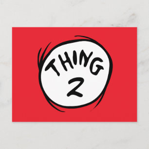 Cartão Postal Dr. Seuss   Coisa Um Coisa Dois Personalizada