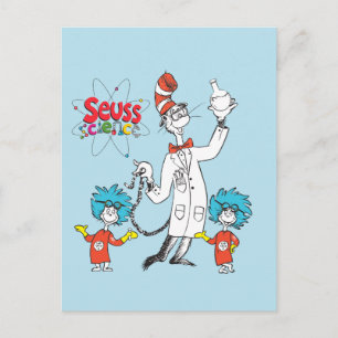 Cartão Postal Dr. Seuss   Gato de Chapéu Seuss Ciência