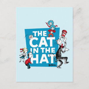 Cartão Postal Dr. Seuss   Logotipo do Gato no Chapéu - Personage