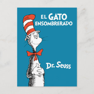 Cartão Postal Dr. Seuss O Gato Malhado em espanhol