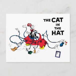 Cartão Postal Dr. Seuss   O Gato no Chapéu Limpa Tudo