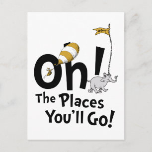 Cartão Postal Dr. Seuss   Oh, Os Lugares Que Você Irá! Retro