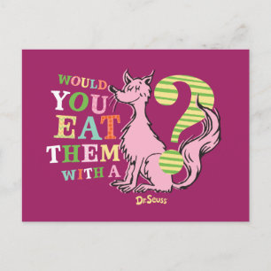 Cartão Postal Dr. Seuss Você os Comeria Com Uma Raposa?