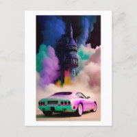 Dracula dirige carro esportivo - Ken Gage Art