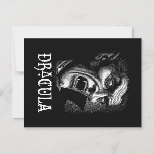 Cartão Postal Dracula Retrato Preto e Branco