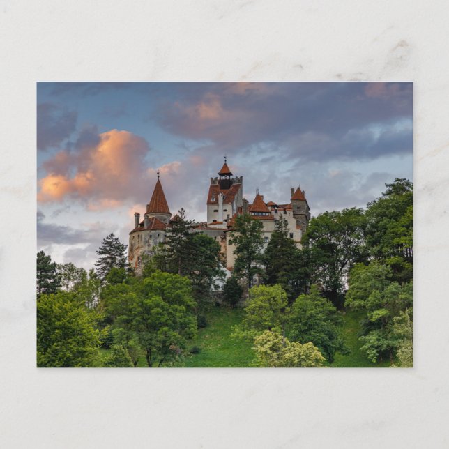 Cartão Postal Dracula Schloss Bran in Rumänien Postkarte (Frente)
