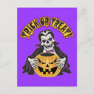 Cartão Postal Dracula Skull