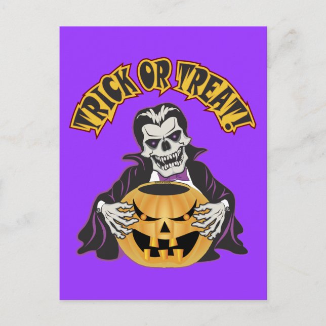 Cartão Postal Dracula Skull (Frente)