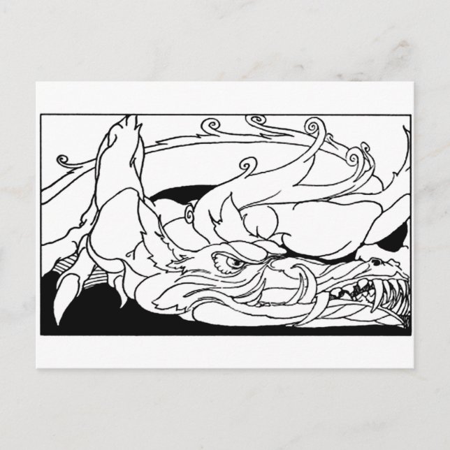 Cartão Postal dragão (Frente)