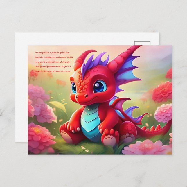 Cartão Postal Dragão (Frente/Verso)