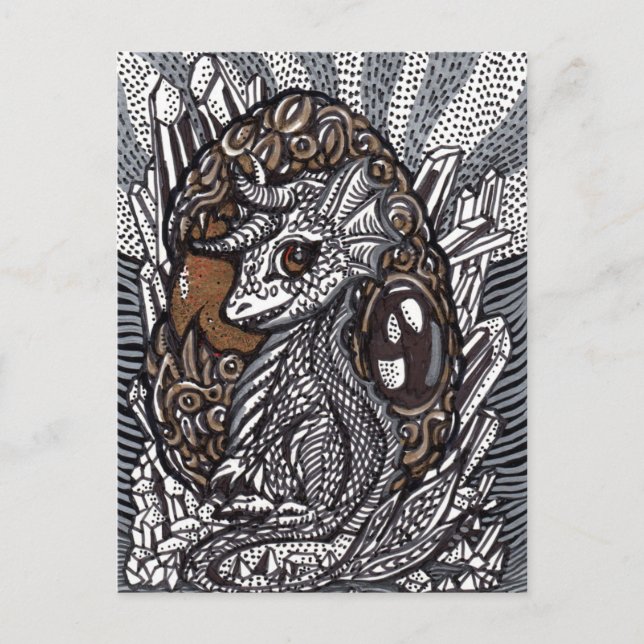 Cartão Postal Dragão Bebé (Frente)