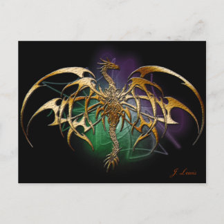 Cartão Postal Dragão Bronzado