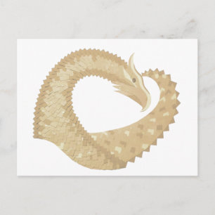 Cartão Postal Dragão cardíaco Sandstone em branco