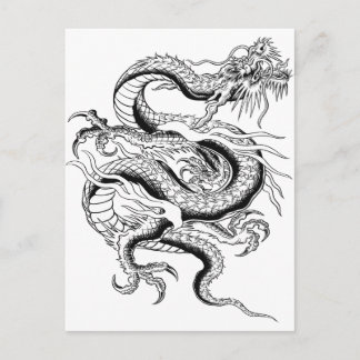 Cartão Postal Dragão chinês afortunado