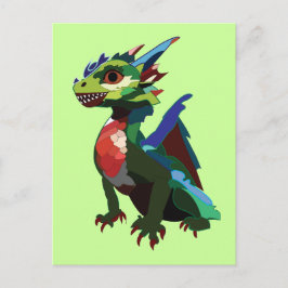 Cartão Postal Dragão Colorido