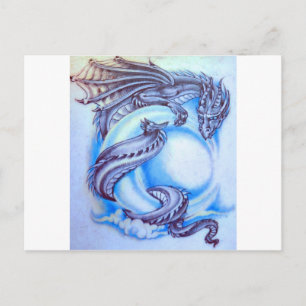 Cartão Postal Dragão da Lua Azul