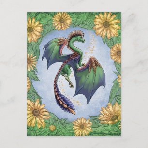 Cartão Postal Dragão da Summer Nature Fantasy Art