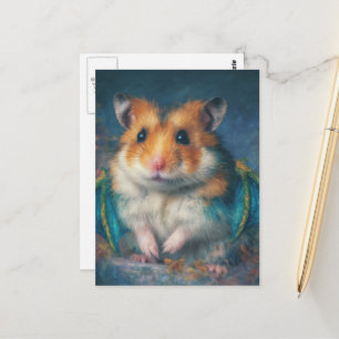 Cartão Postal Dragão de Hamster Adorável