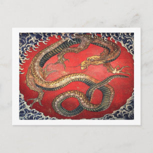Cartão Postal Dragão de Hokusai