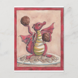 Cartão Postal Dragão dos espaguetes do vôo
