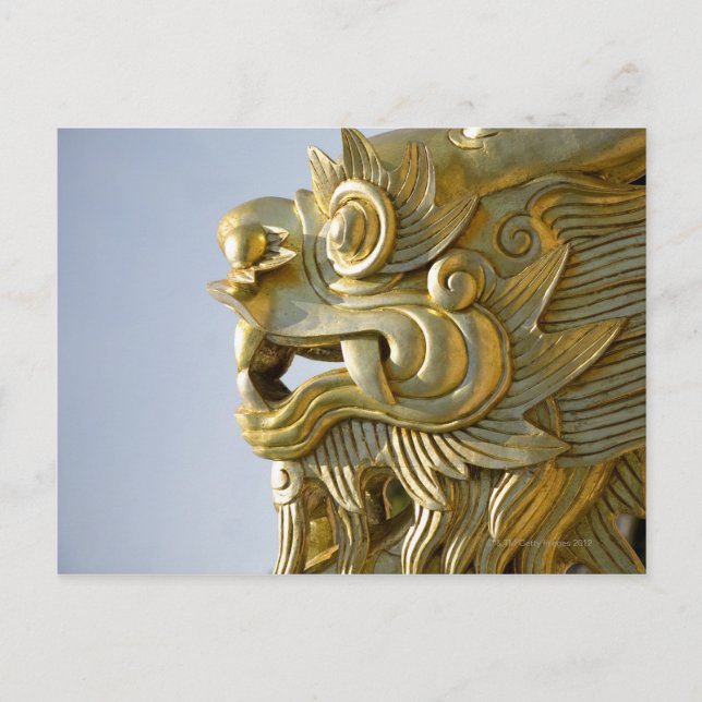Cartão Postal Dragão Dourado (Frente)