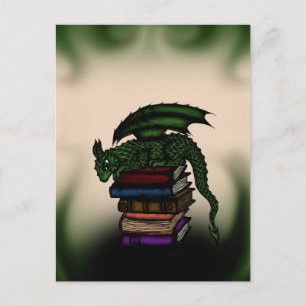Cartão Postal Dragão em Livros
