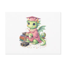 Dragão Fantasioso Graduado com Diploma