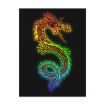 Dragão feroz colorido