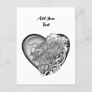 Cartão Postal Dragão Heart